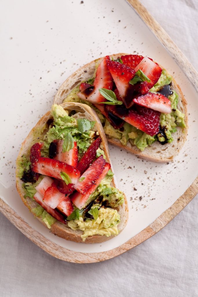 Avo Smash with Strawberries